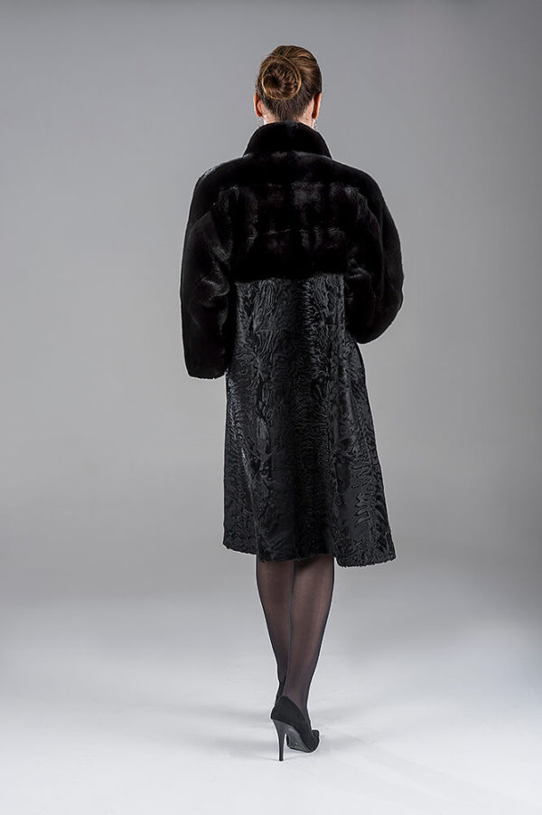 Full Skin Black Mink with Swakara Coat
